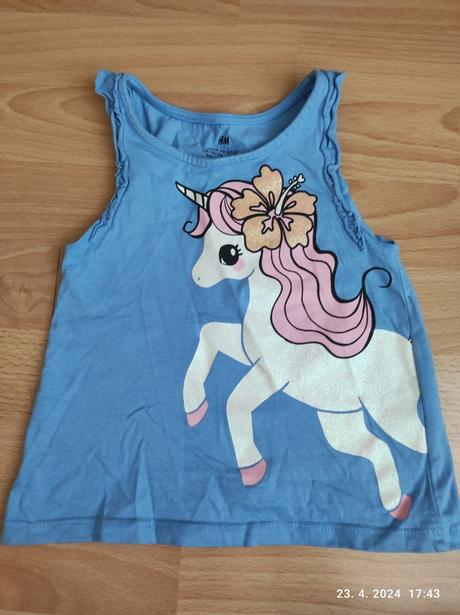 Tričko krátky rukáv pre dievčatko 92, h&m,92