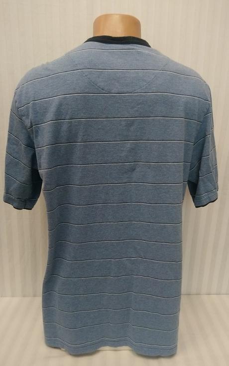 Pánske modré pásikavé tričko, schiesser, l, l