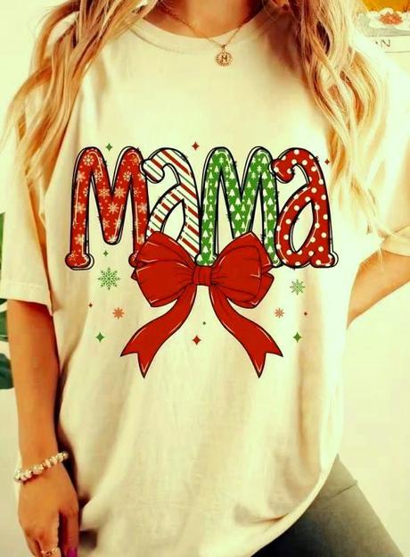 Vianočné tričko "mama", v. xxl, 44 - xxl