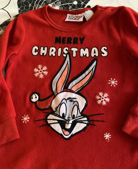 Vianočná flisová mikinka looney tunes v. 110/116, 116