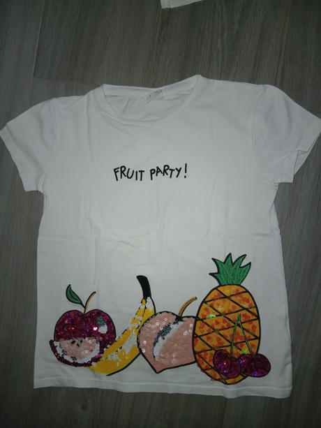 Bavlnené tričko s ovocím, zara,134