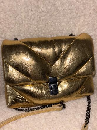 Zlatá crossbody kabelka zara, zara