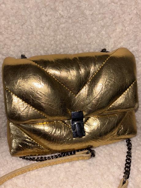 Zlatá crossbody kabelka zara, zara