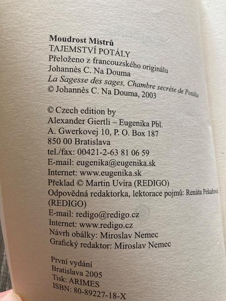 Tajemství potály cesta zasvěcení,