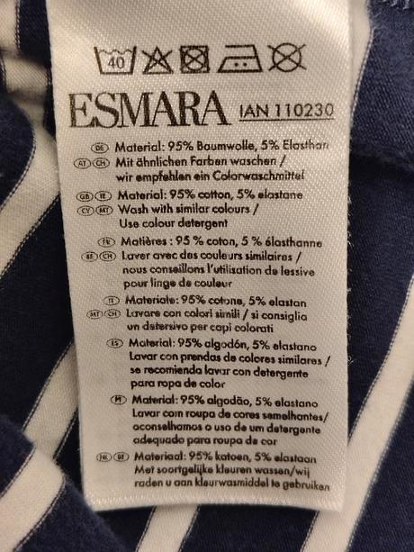 Dámsky elastický pásikavý top, esmara, s, esmara,s