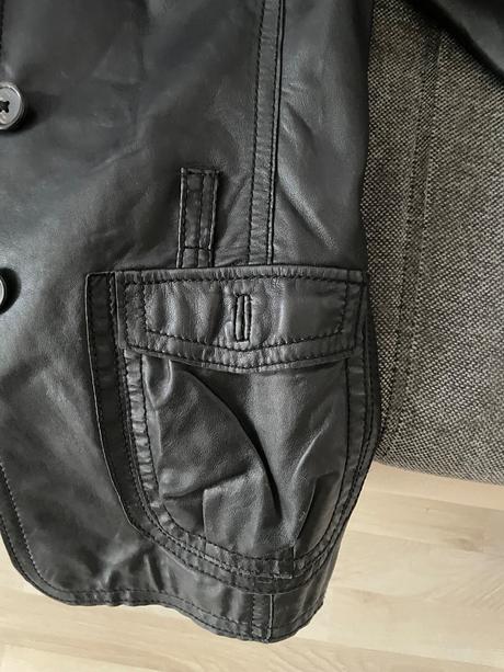 Tommy hilfiger čierna kožená bunda, tommy hilfiger,m