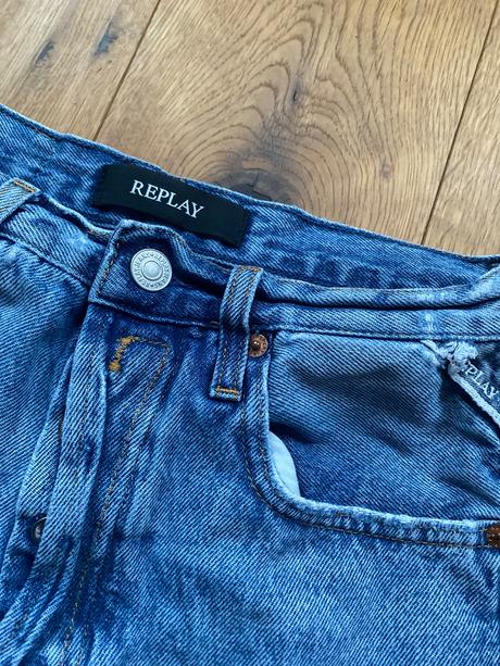 Damske riflove kratasy velkost 23/xxs, replay,24