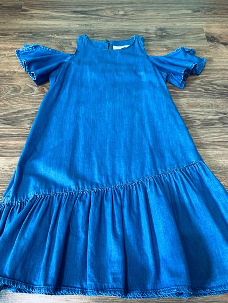 Riflové šaty, zara,140