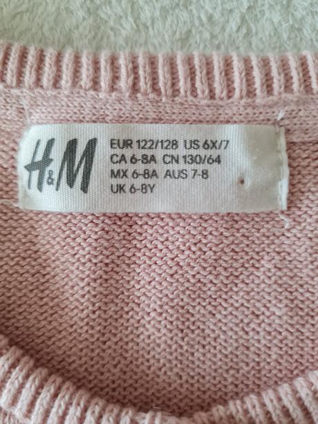 Dievčenský sveter veľ. 122/128, h&m,122