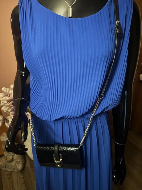 Plisované dlhé letné šaty s gumičkou v páse, l / m