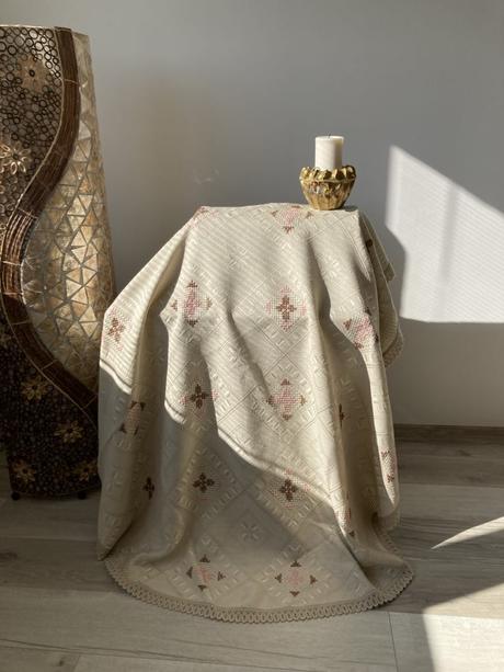 Obrus krémový -priemer-175 cm,, 