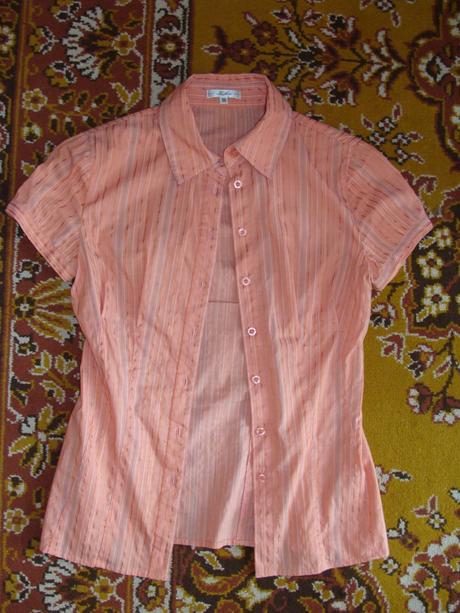 Oranžová pásikavá blúzka lifeline, veľkosť 36, s