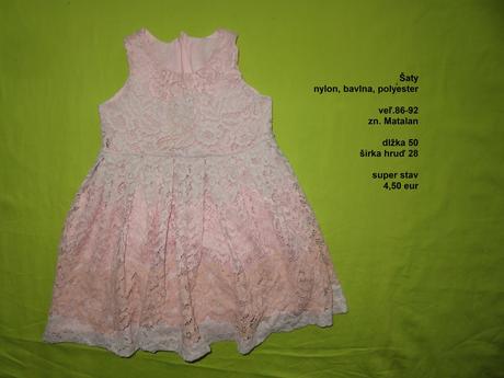 Príležitostné šatičky s čipkou, matalan,92