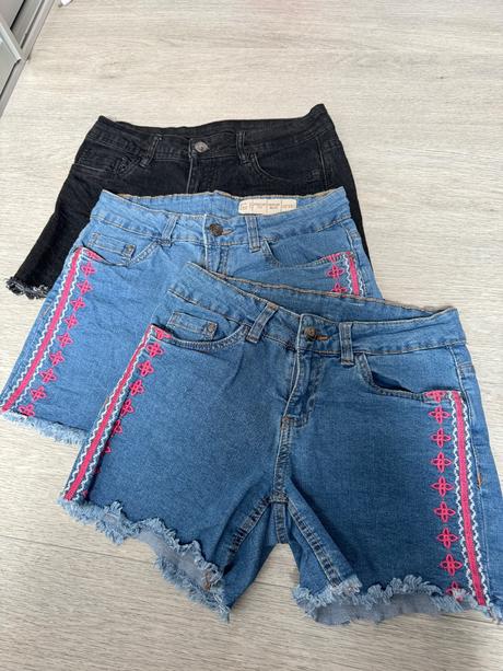 Rifľové šortky 3ks, esmara,36