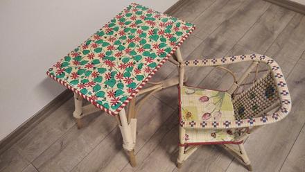 Retro stolík so stoličkou,