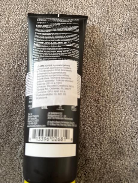 Krém do solária game over 251ml,