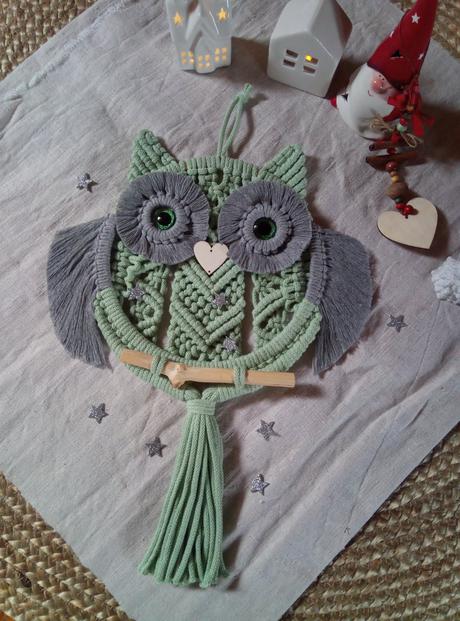 Macramé sovy rôzne,