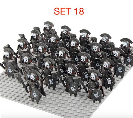 Figúrky pán prsteňov 5 typ lego, nové,