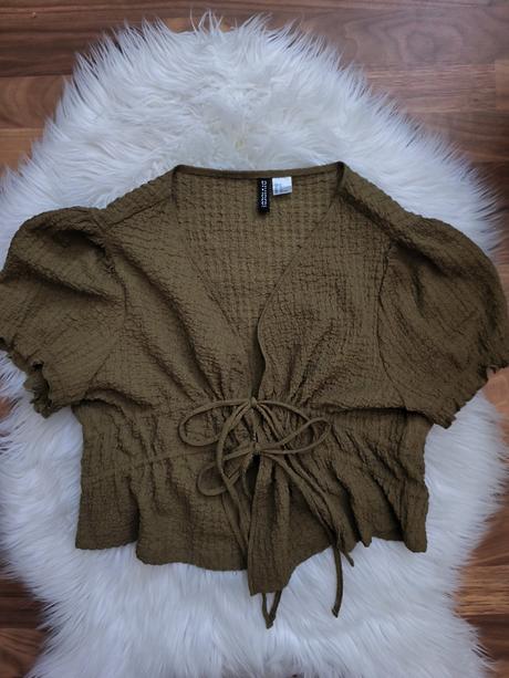 Dámsky top na viazanie, h&m,xl