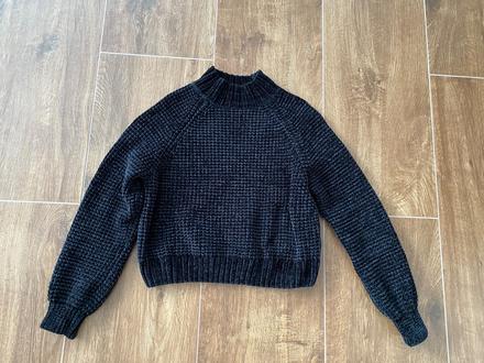 Čierny sveter, h&m,s