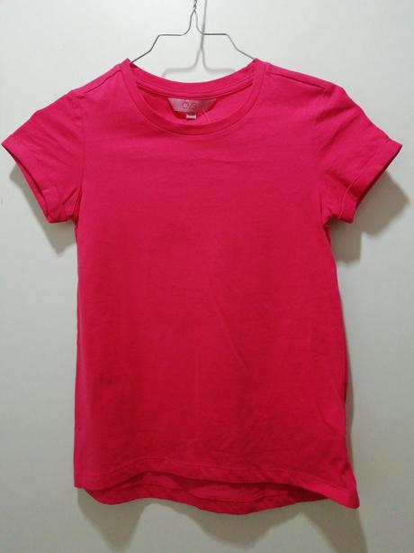 Malinové bavlnené tričko, ovs,122