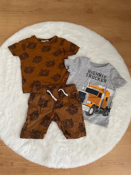 Tričko a kraťasy, h&m,98