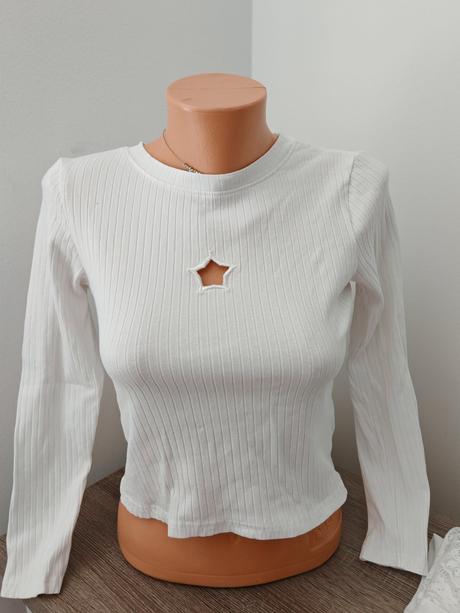 Cropp top biely sadne od 152-m, 