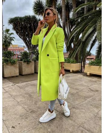 Dlhý kabát topka na každý deň, l - xxxl