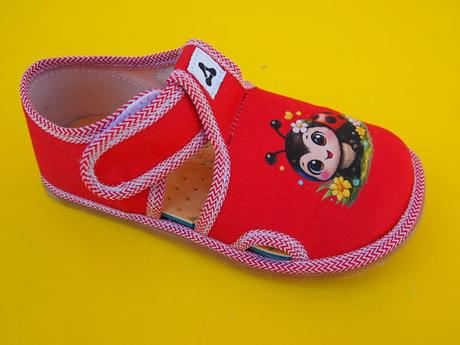 Detské barefoot papučky antal ladybug, 24 - 30
