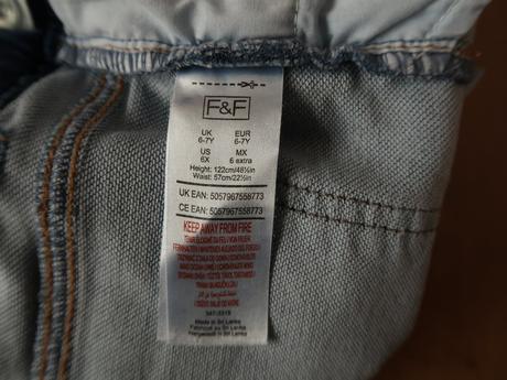 Dievčenské elastické rifle f&f 122 (6-7r) top stav, f&f,122