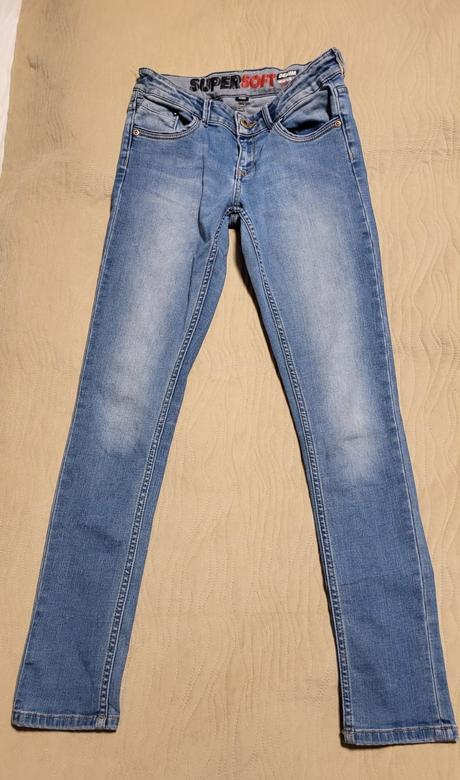 Úzke rifle velk. 146/152, denim,146