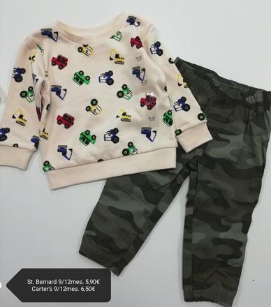 Béžová mikina s autami, st. bernard,80