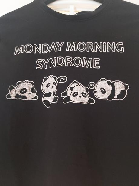 Čierna mikina s pandami., s