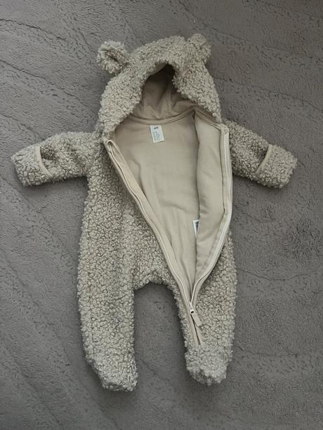 Chlpatý overal s kapucňou 50, h&m,50