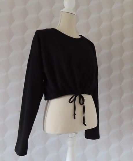 Čierny croptop fischerfield, veľ.l, l