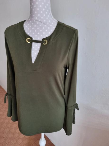 Olivový elastický top/blúzka michael kors 40, michael kors,40