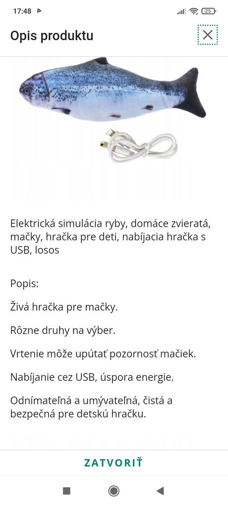 Skákací losos pre mačky,