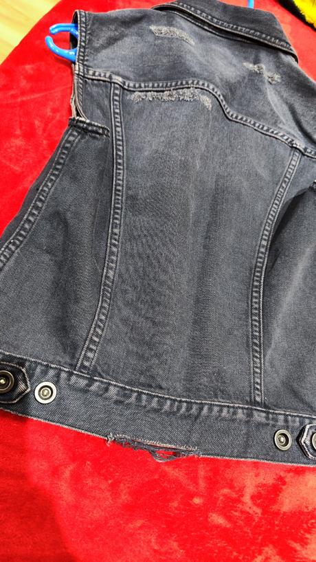 Šedá potrhaná vesta, h&m,xs