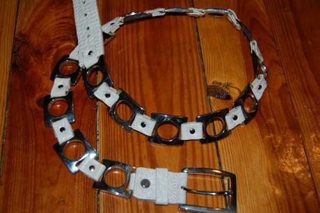 Kožený krémový opasok, 