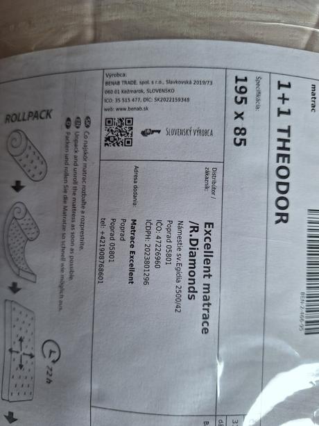 Matrac, šírka (cm): 85,dĺžka (cm): 200