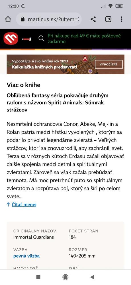 Spirit animals nesmrteľní ochrancovia, 