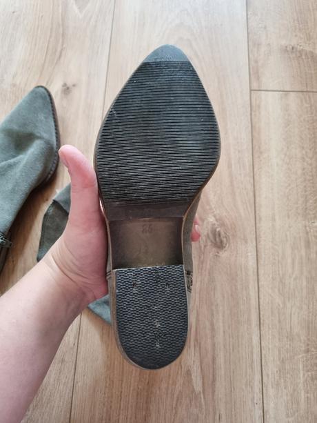 Sivé kožené prechodné čižmy, 36