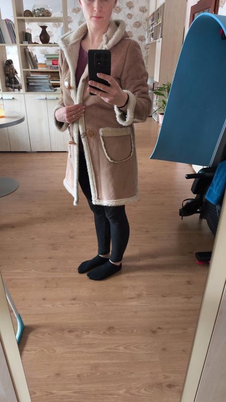 Svetlohnedý zimný kabát/kožuch, m