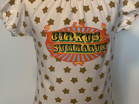 Pompdelux tričko s nápisom cirkus summarum, pompdelux,134