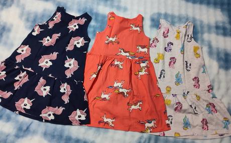 Dievčenské letné šaty 3ks, h&m,110