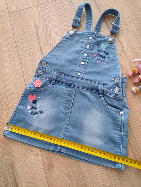 Riflové šaty na traky, boboli, 98, 98