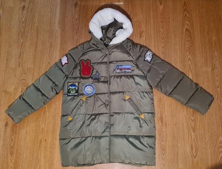 Zimná bunda s nadpismi, 40 / 42 / l / xl