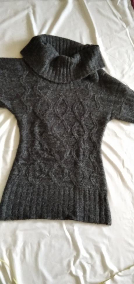 Šedá vesta tunika bez rukávov, 36