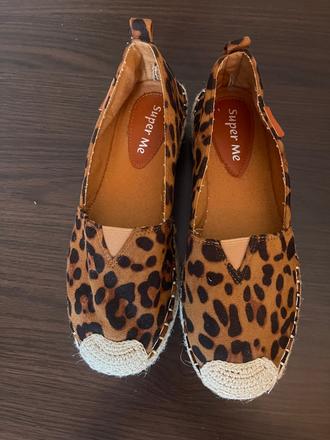 Štýlové leopardie espadrilky super me, 38