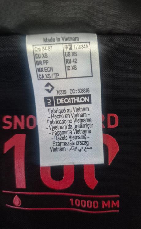 Snowboardová bunda xs (cena s poštou), decathlon,xs